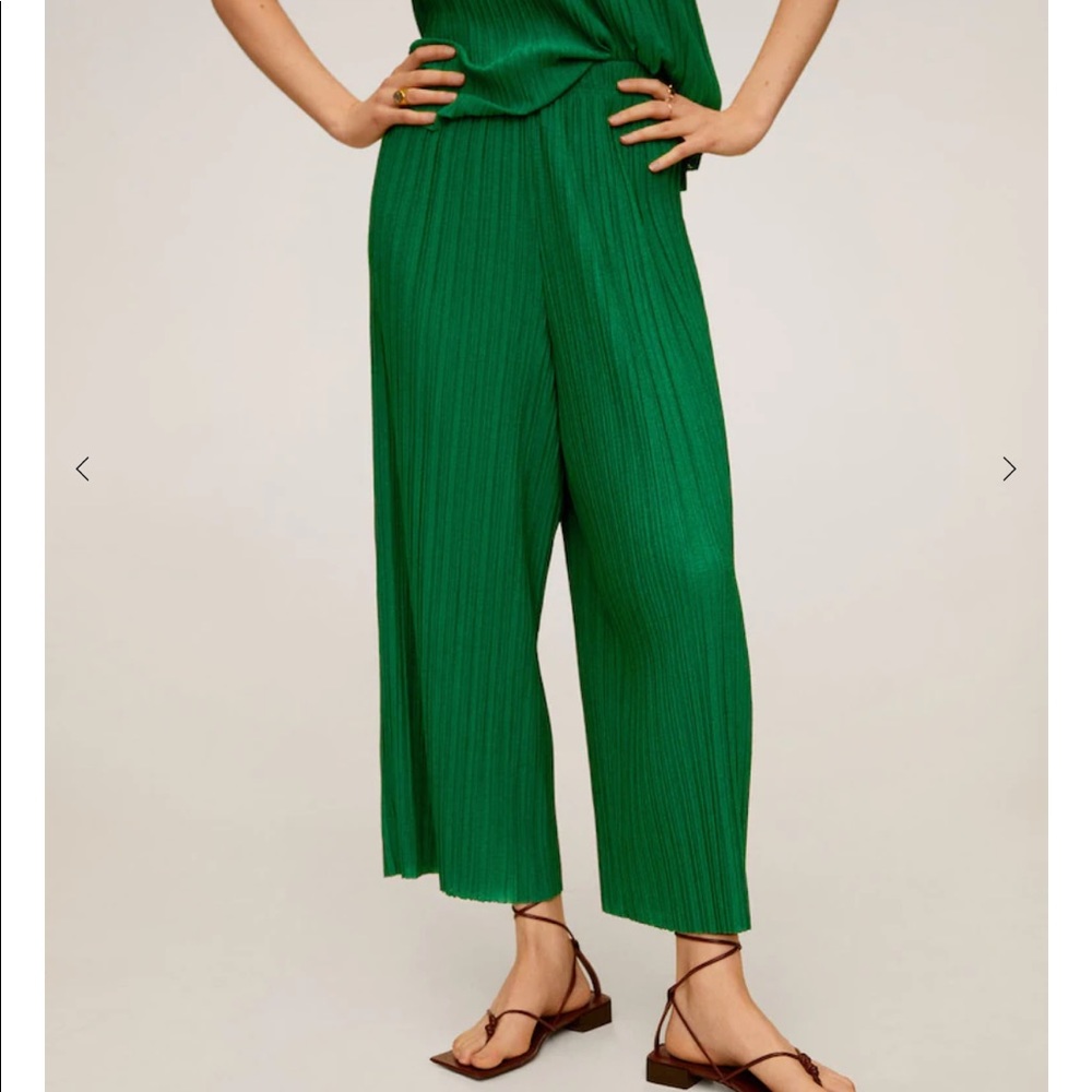 Mango pleated culotte pants
